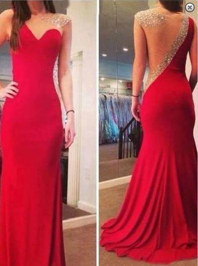 hot pink long prom dress beaded mermaid evening dress charming prom dresses BD3760