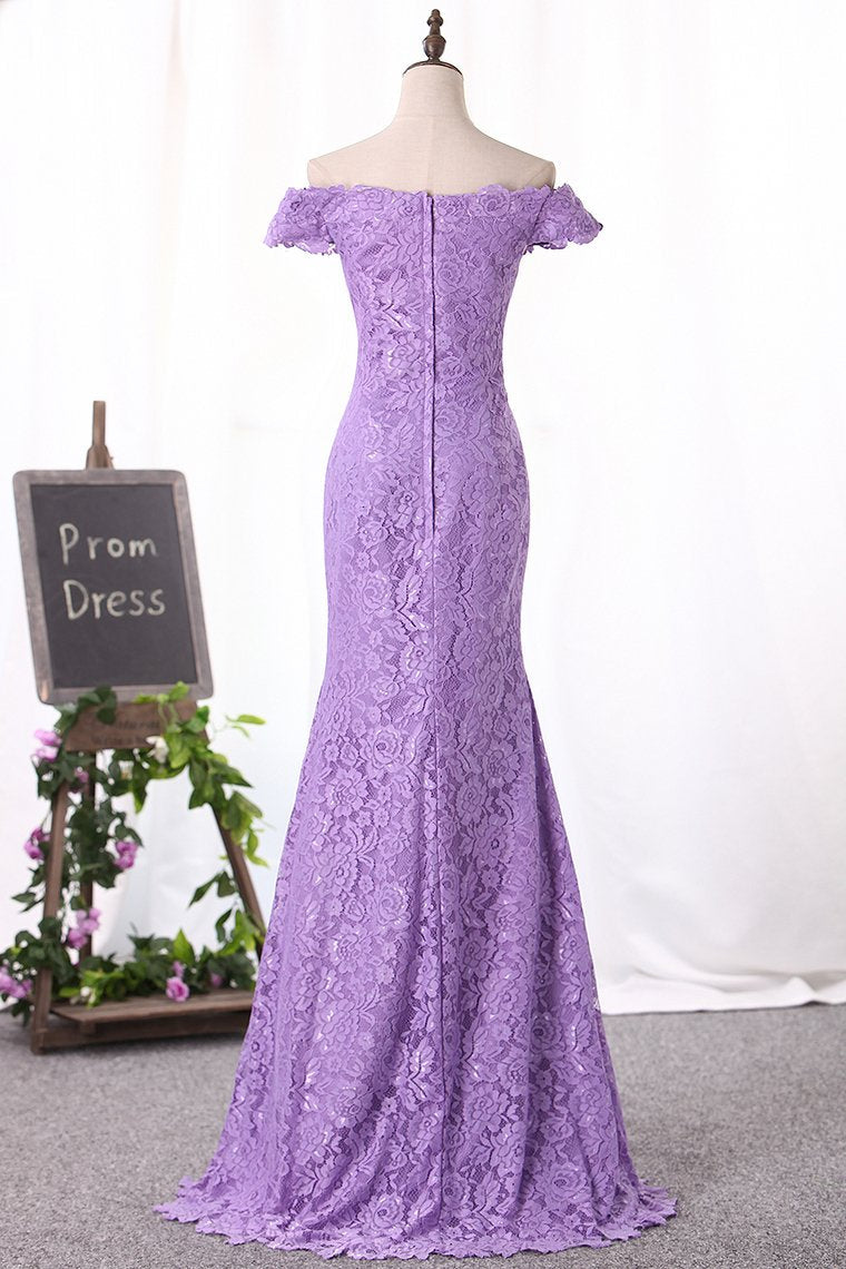 2024 New Arrival Off The Shoulder Lace Mother Of The Bride Dresses Floor Length