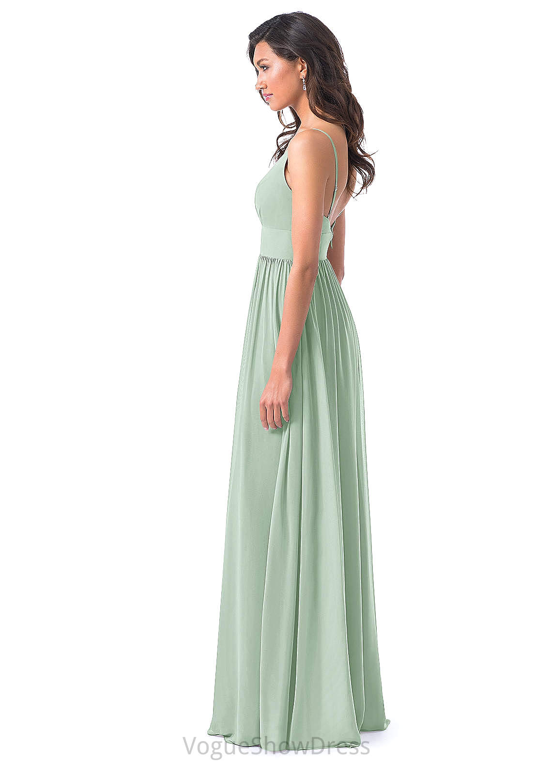 Ursula V-Neck Natural Waist A-Line/Princess Sleeveless Floor Length Bridesmaid Dresses