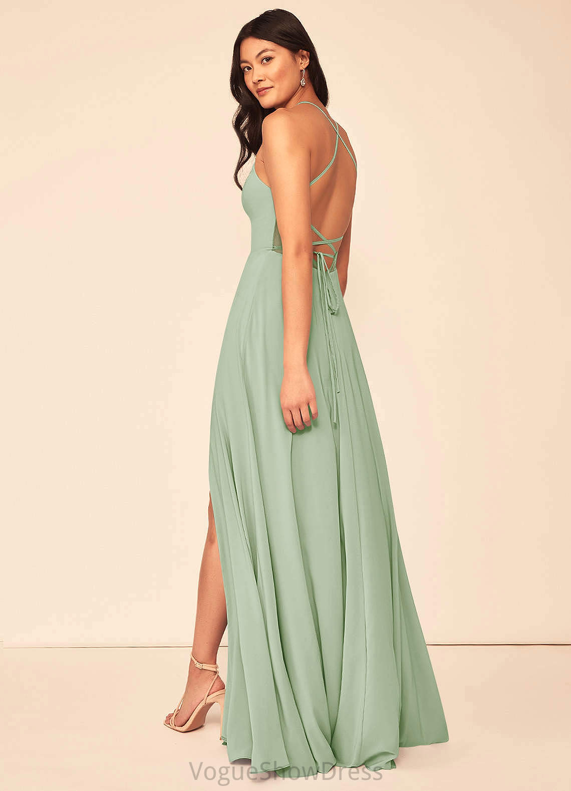 Taylor Scoop Floor Length Sleeveless A-Line/Princess Natural Waist Bridesmaid Dresses