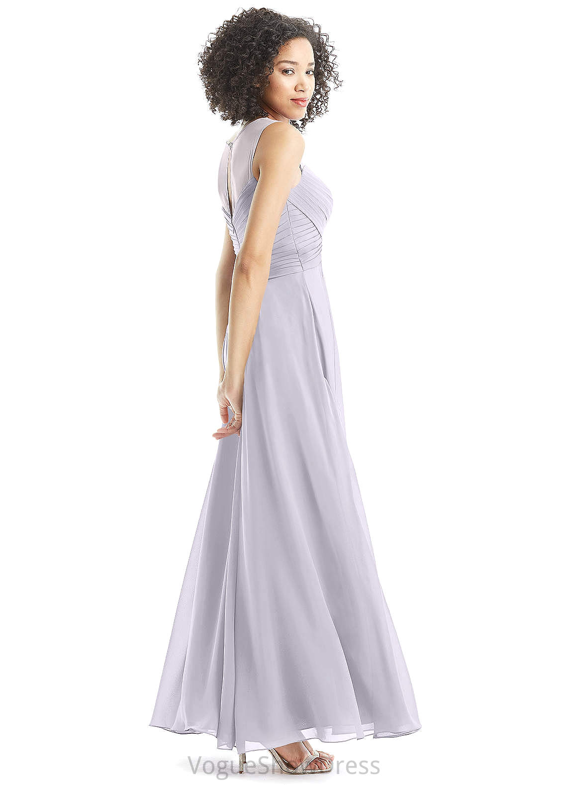 Sydney Sleeveless A-Line/Princess Floor Length V-Neck Natural Waist Bridesmaid Dresses