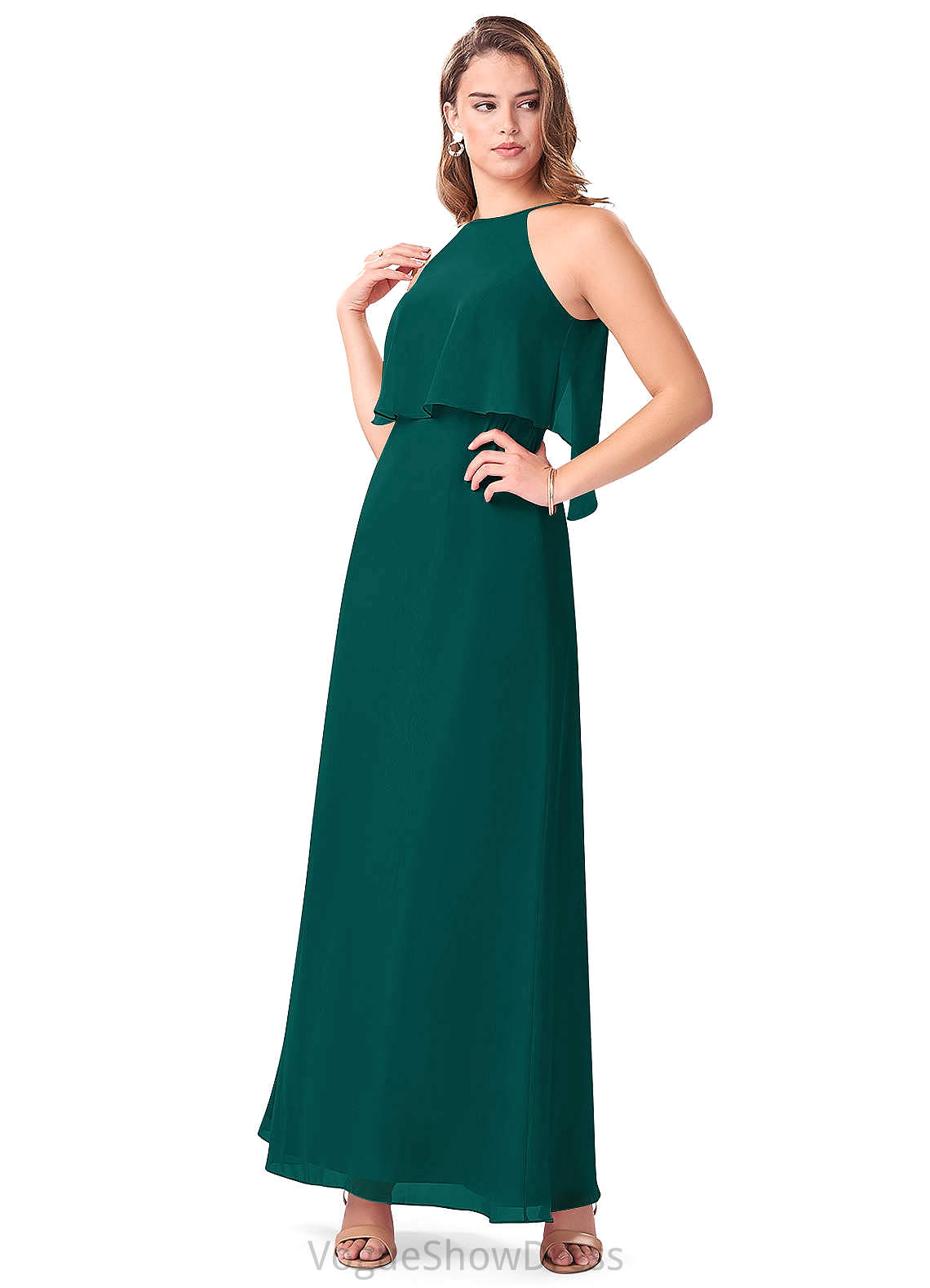 Camila V-Neck Natural Waist Trumpet/Mermaid Spandex Sleeveless Floor Length Bridesmaid Dresses