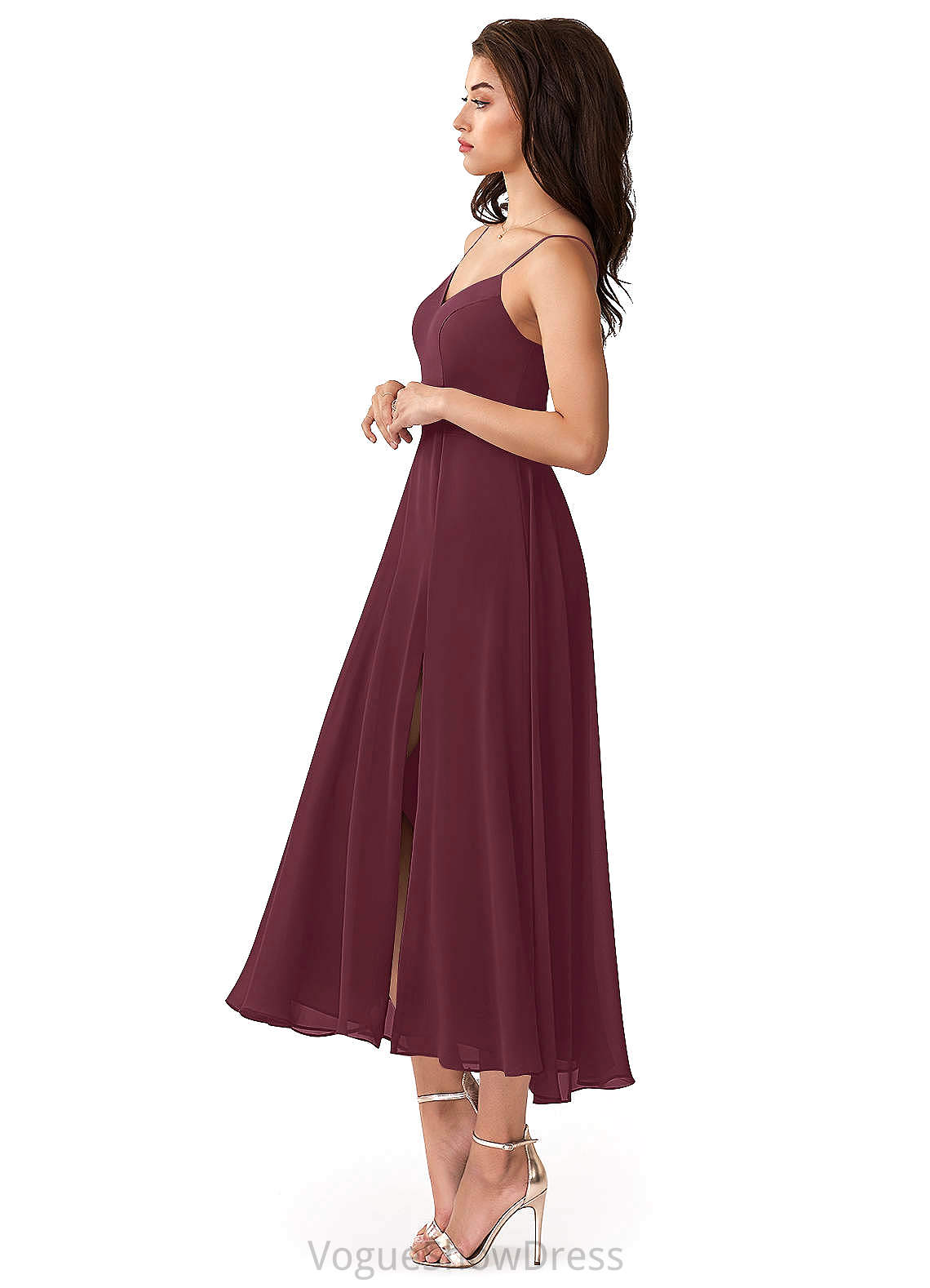 Sloane Floor Length A-Line/Princess Sleeveless Empire Waist Spaghetti Staps Bridesmaid Dresses