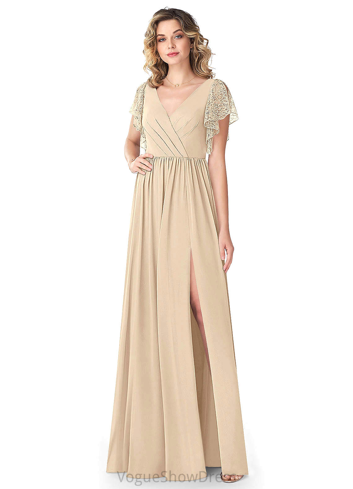 Taniya Natural Waist Sleeveless A-Line/Princess Floor Length One Shoulder Bridesmaid Dresses