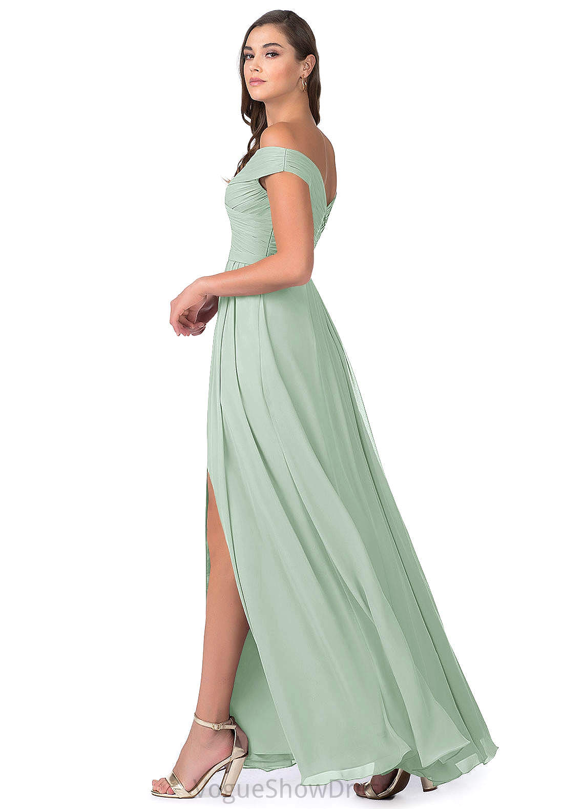 Marlie Natural Waist Trumpet/Mermaid Sleeveless Spaghetti Staps Floor Length Bridesmaid Dresses