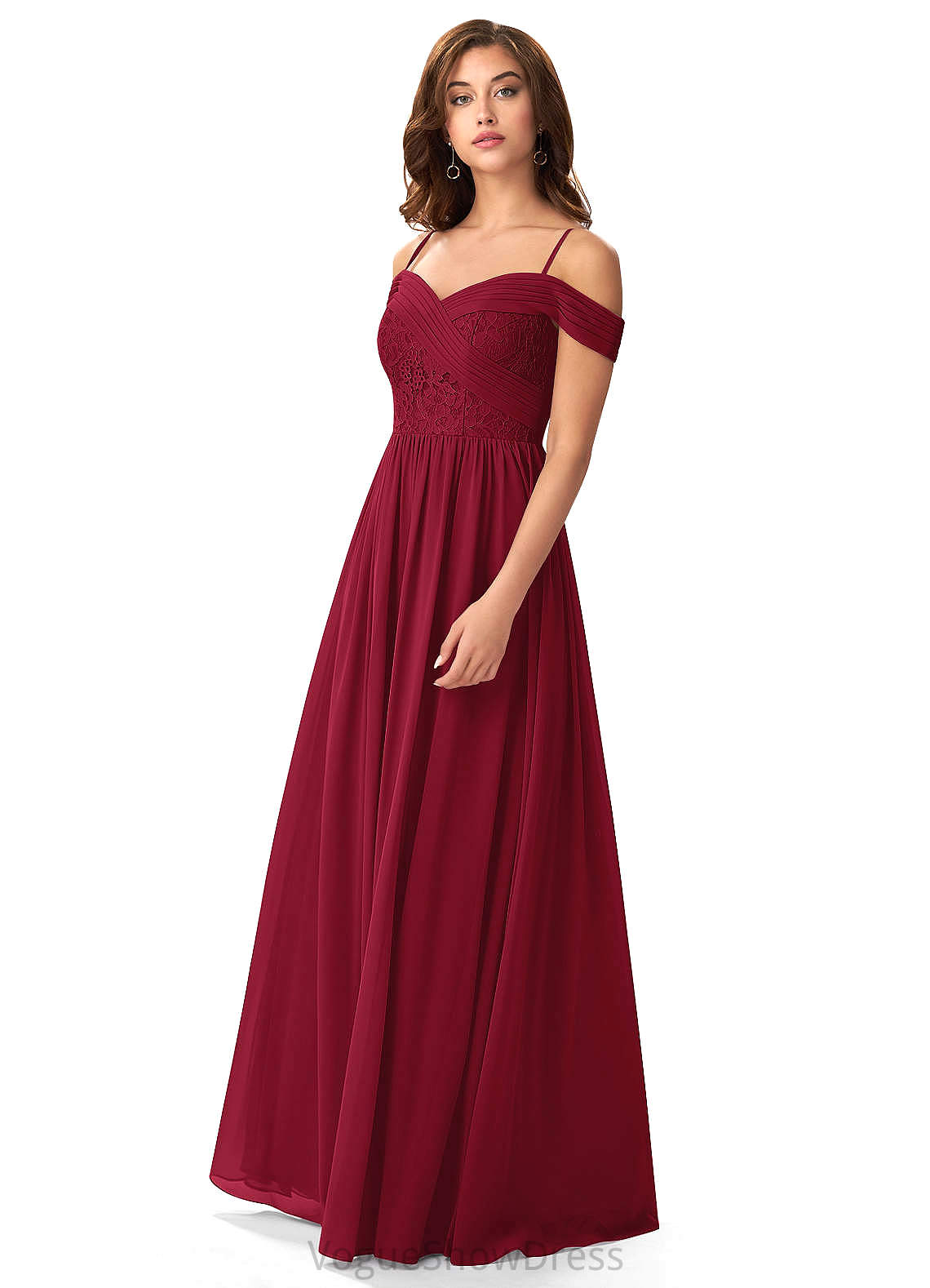 Vicky Floor Length Sleeveless Scoop Natural Waist A-Line/Princess Bridesmaid Dresses