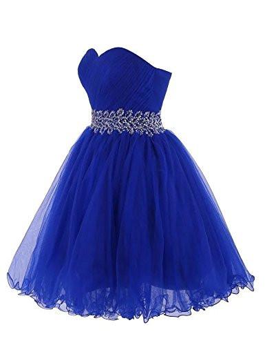 Sweetheart Short Blue Bridesmaid Dresses Homecoming Dresses JS769