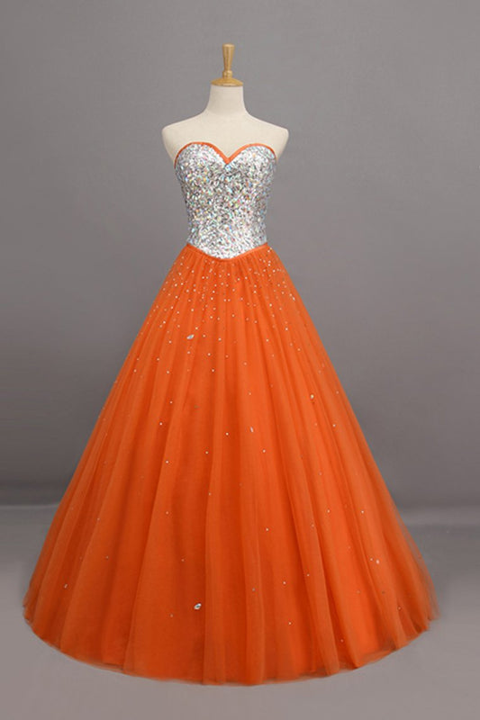 2024 Bicolor Quinceanera Dresses Sweetheart Ball Gown Floor-Length Beaded Bodice