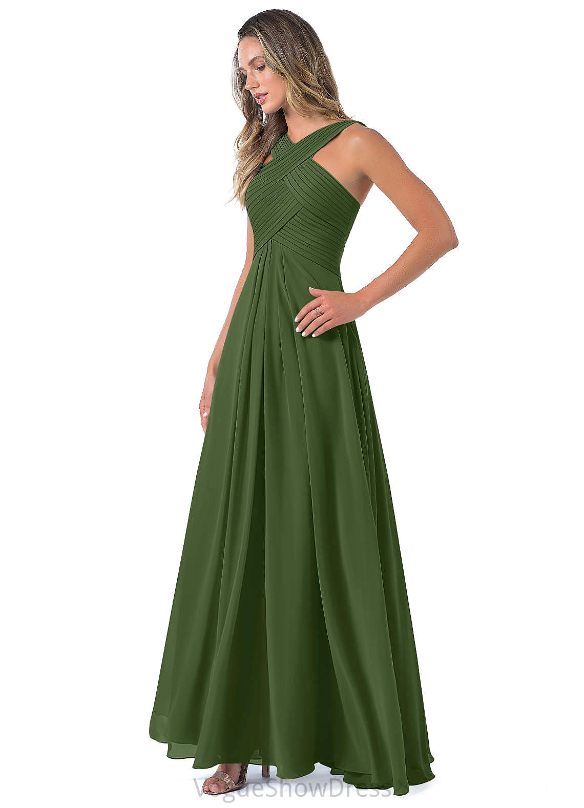 Zoey Sleeveless Floor Length Sheath/Column Natural Waist Scoop Bridesmaid Dresses