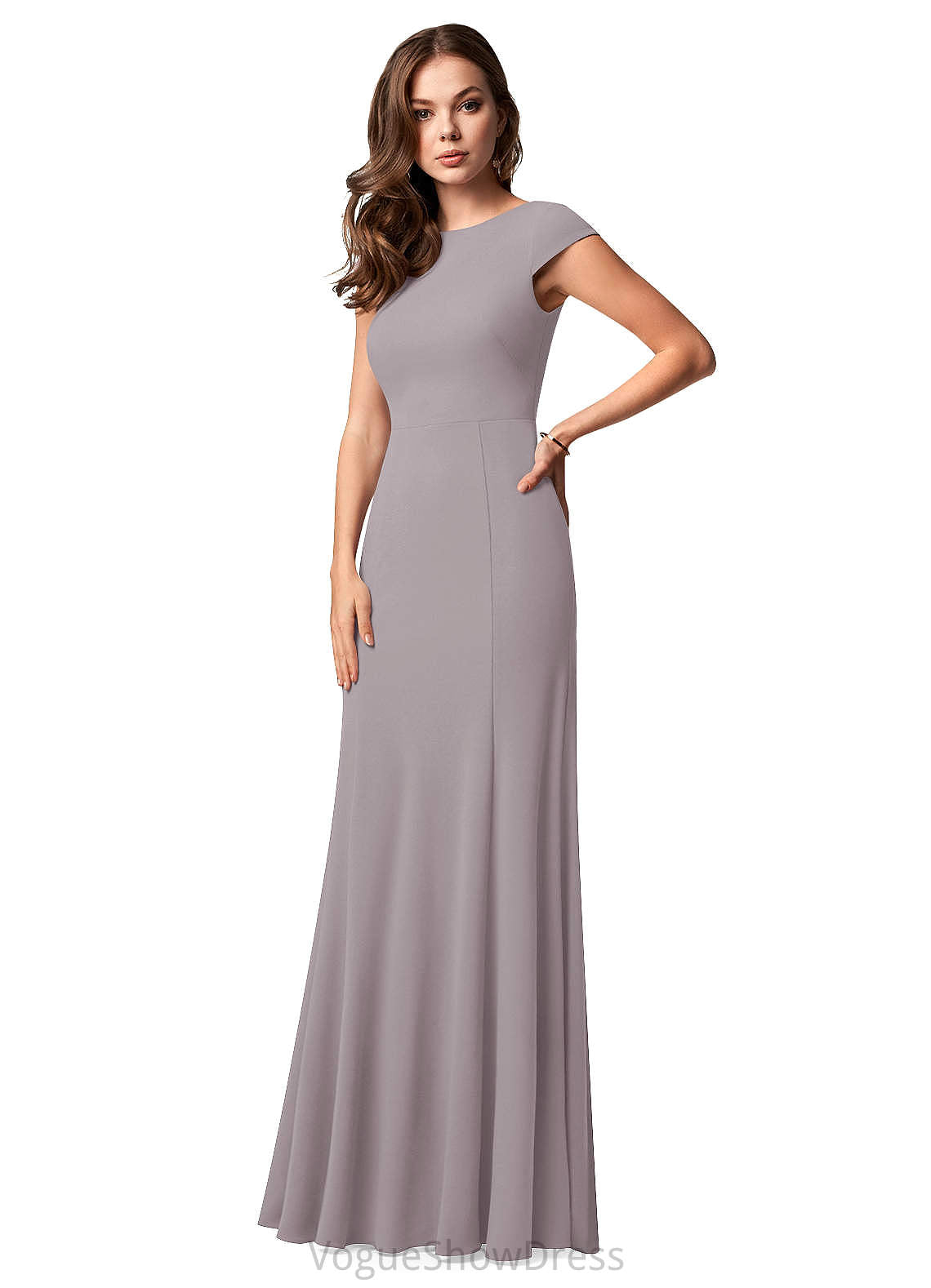 Tia A-Line/Princess Sleeveless Spaghetti Staps Floor Length Natural Waist Bridesmaid Dresses