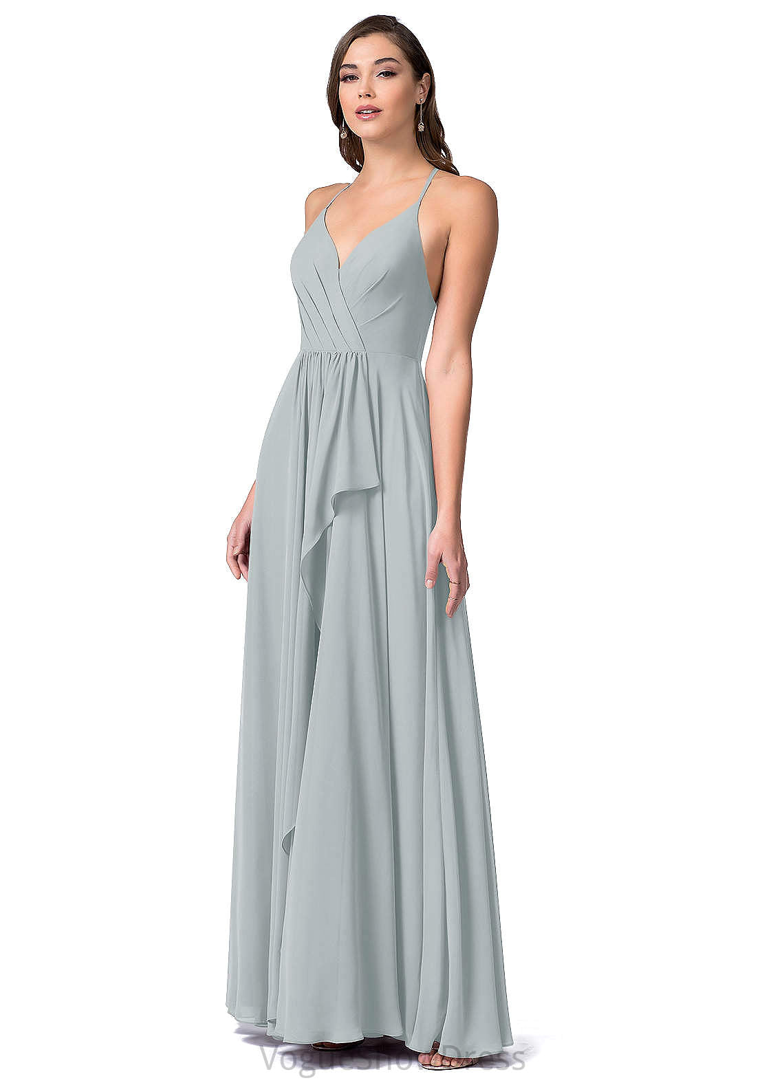 Tiara Sleeveless Empire Waist A-Line/Princess Spaghetti Staps Floor Length Bridesmaid Dresses