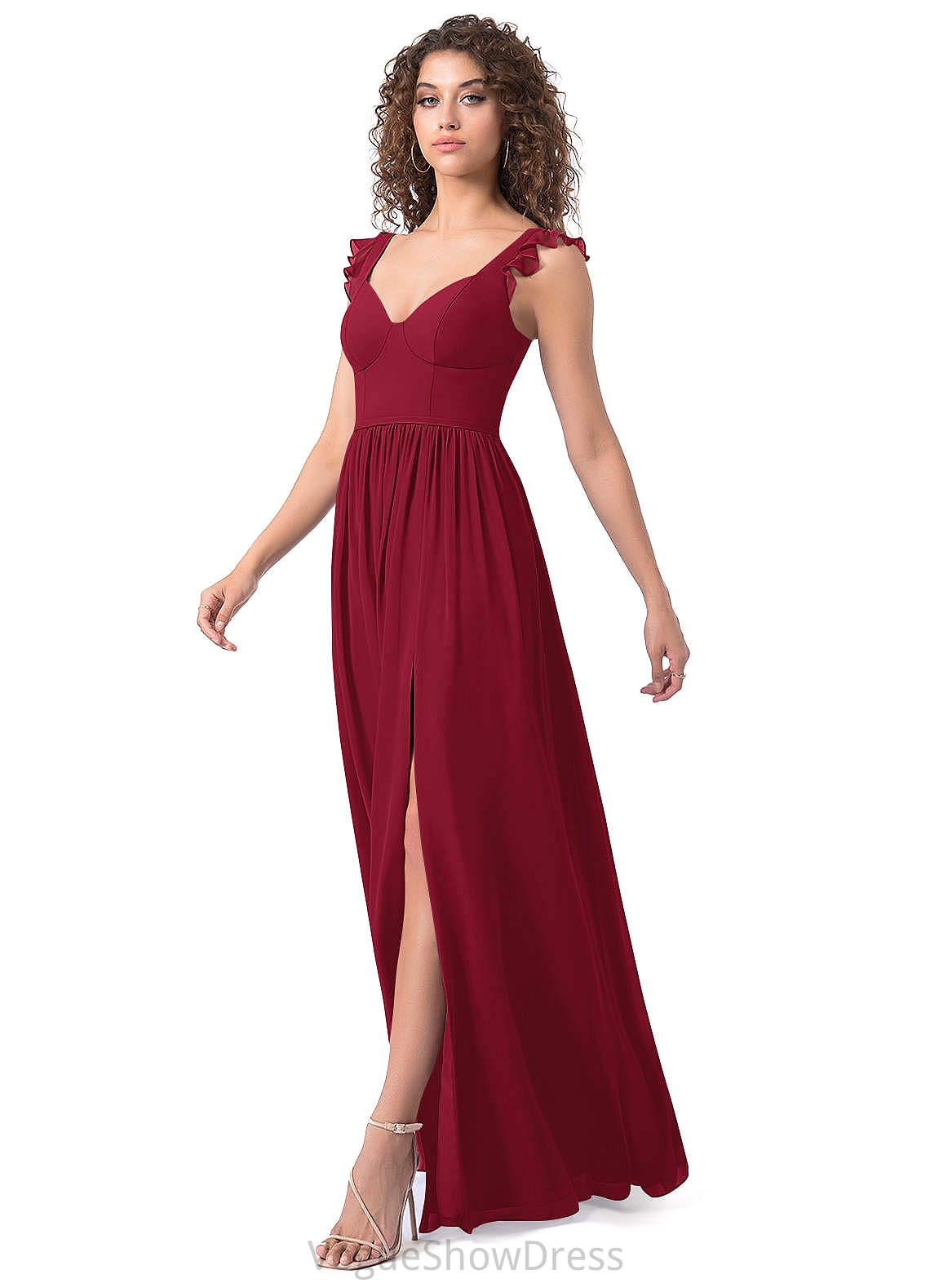 Carina Scoop Floor Length Trumpet/Mermaid Sleeveless Natural Waist Bridesmaid Dresses