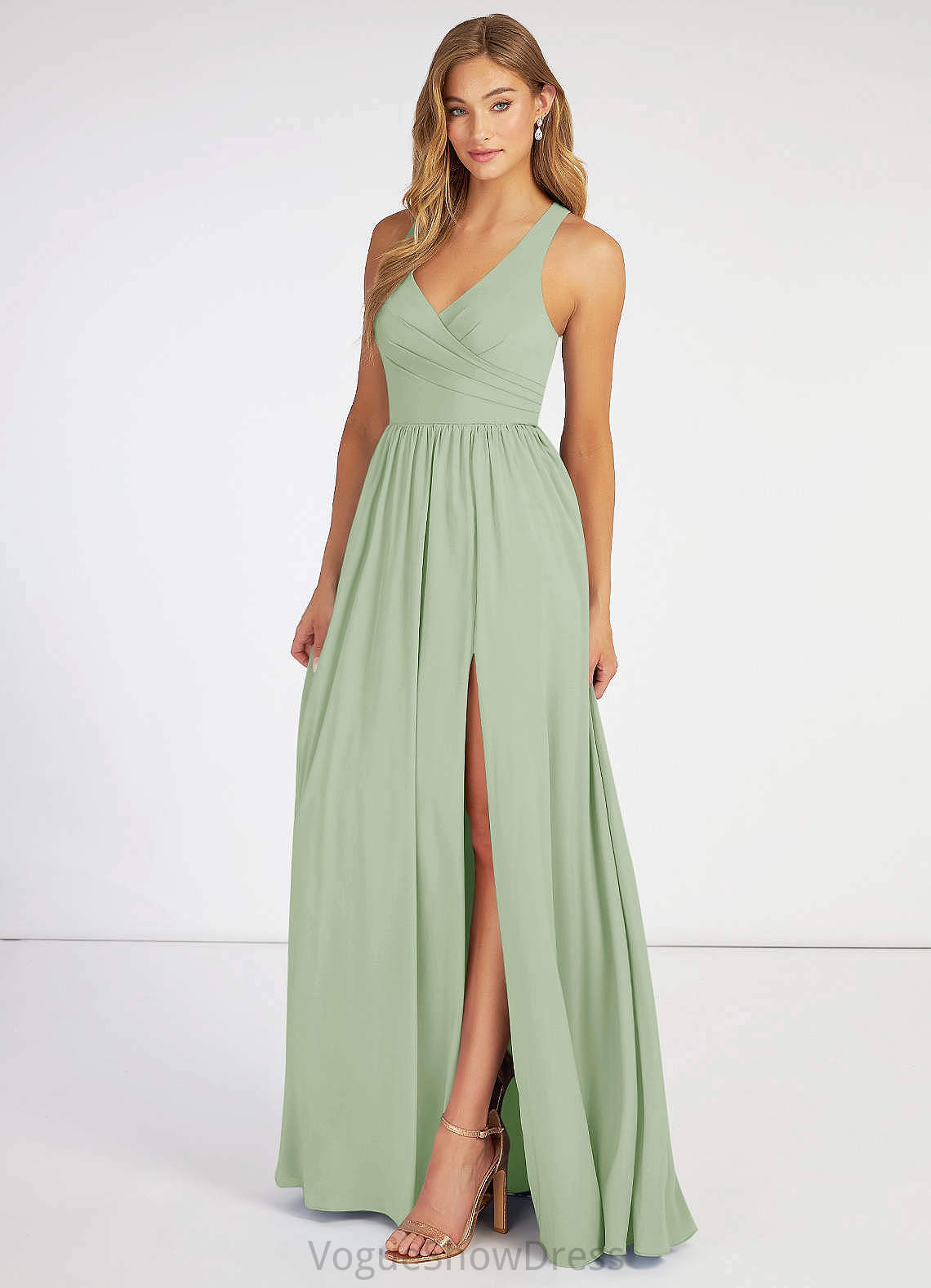 Marisa Sleeveless Natural Waist Floor Length Trumpet/Mermaid One Shoulder Bridesmaid Dresses