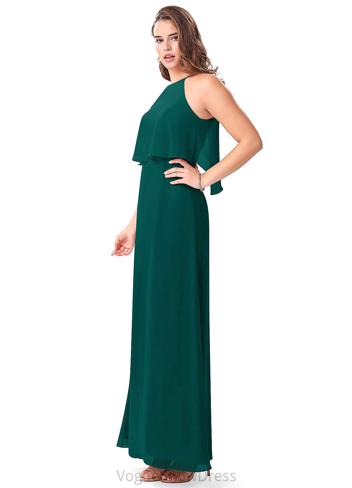 Camila V-Neck Natural Waist Trumpet/Mermaid Spandex Sleeveless Floor Length Bridesmaid Dresses