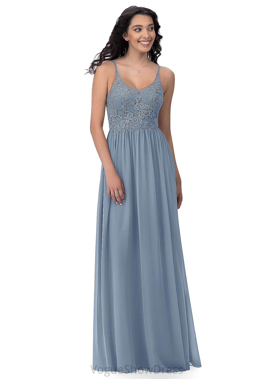 Olympia Sleeveless Scoop Trumpet/Mermaid Natural Waist Floor Length Bridesmaid Dresses