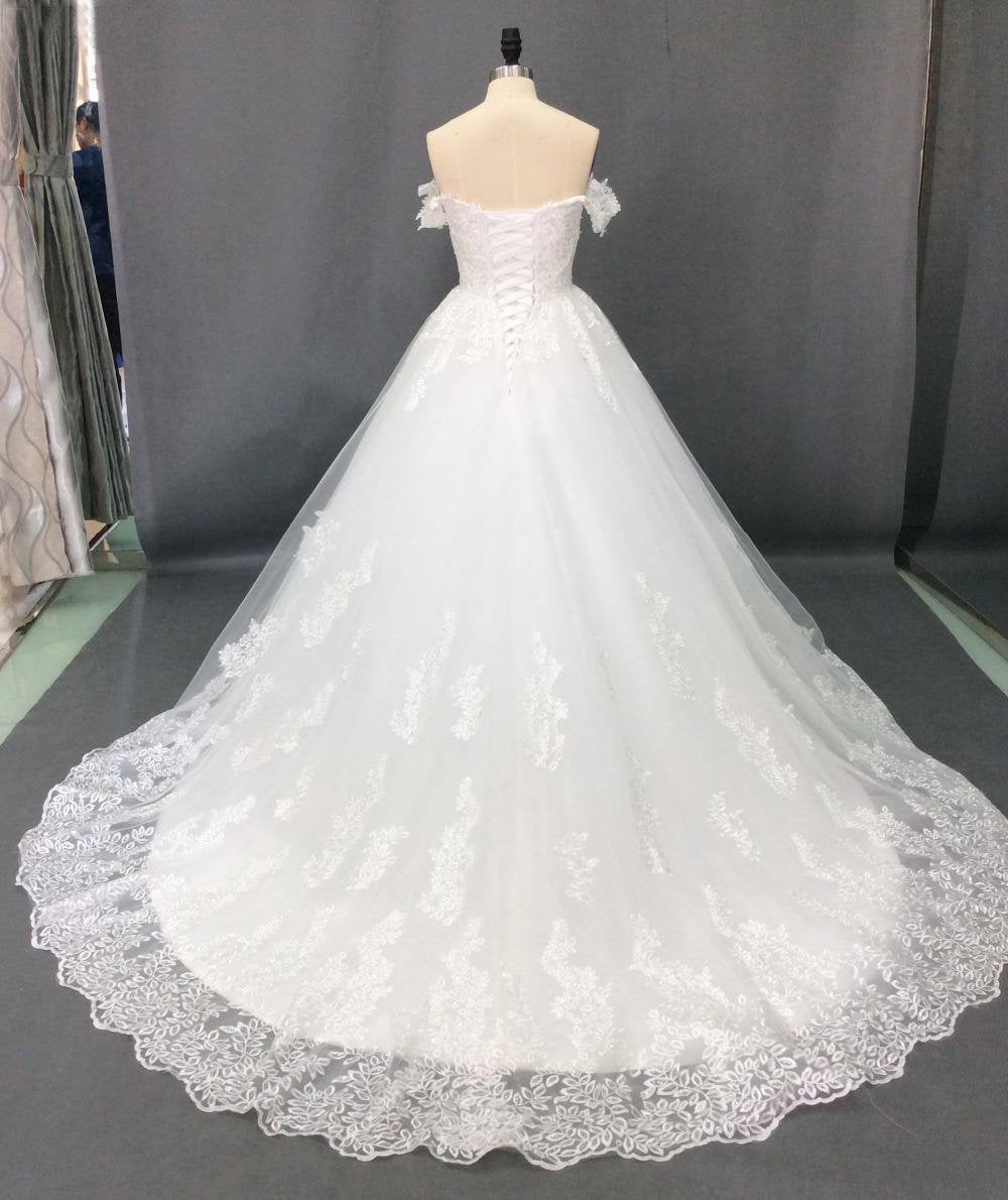 Ball Gown Off the Shoulder Sweetheart Wedding Dresses with Lace up, Wedding Gowns SRS15561