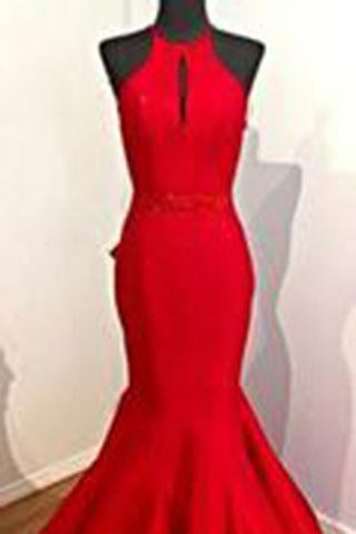 Mermaid Red Prom Dress Long Prom Dresses Charming Prom Dresses prom dresses