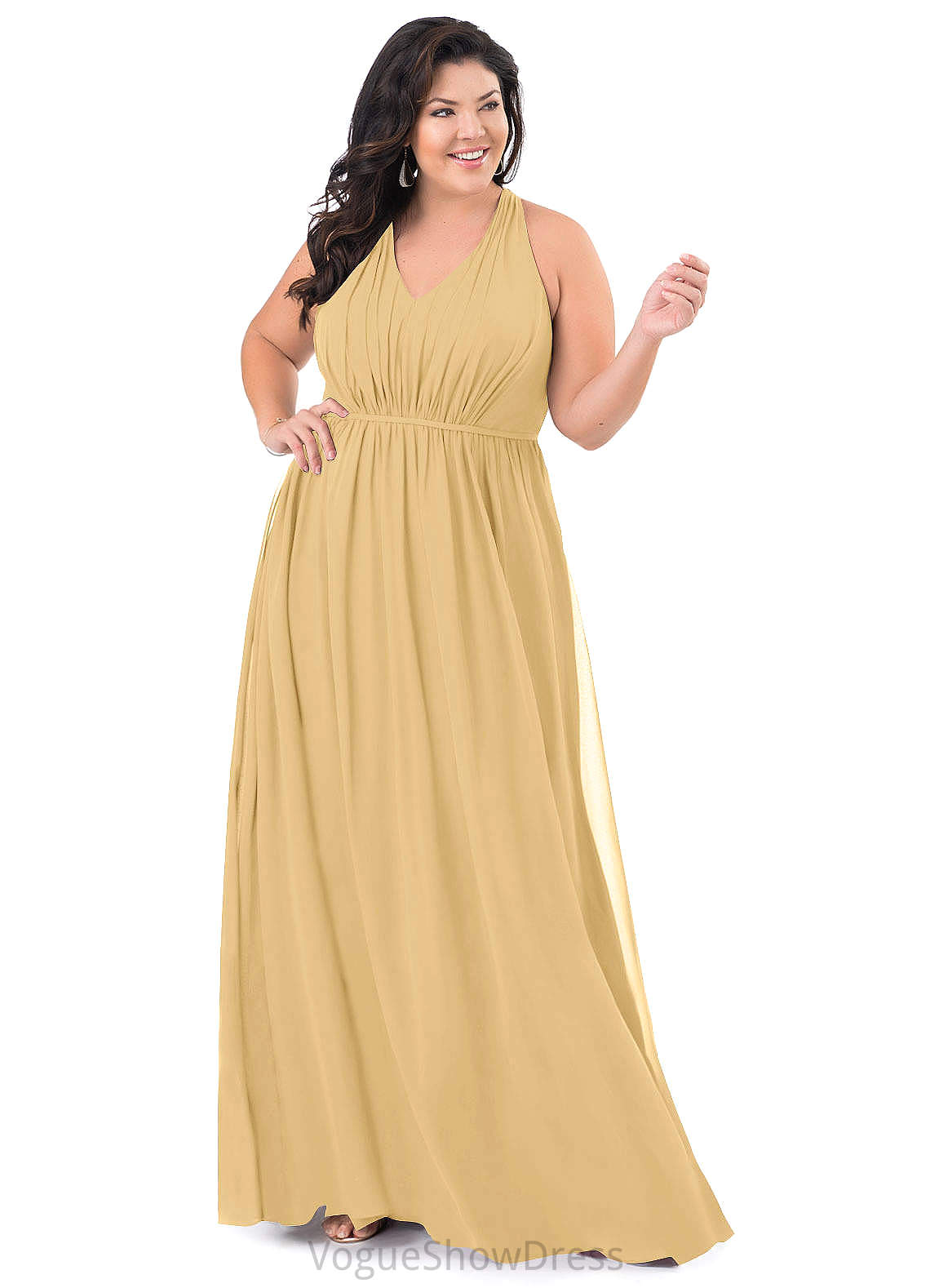 Tina Floor Length Natural Waist Sleeveless Spaghetti Staps A-Line/Princess Bridesmaid Dresses