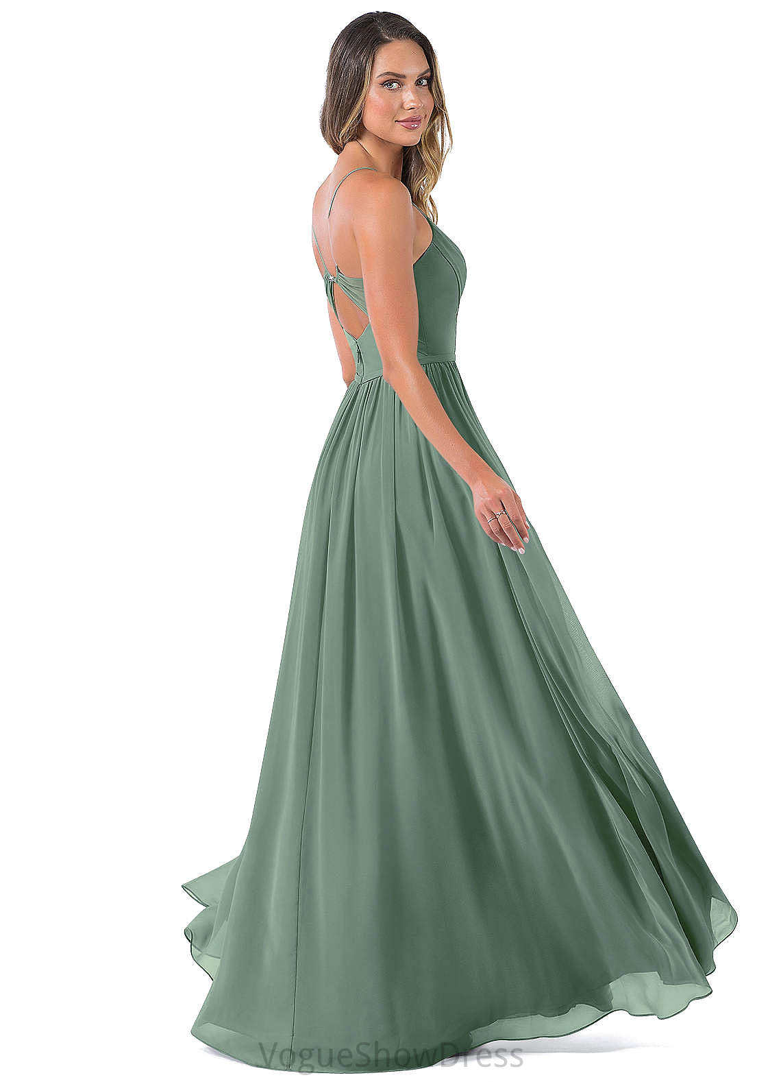 Kimberly Natural Waist Sleeveless Floor Length Spandex Trumpet/Mermaid Bridesmaid Dresses