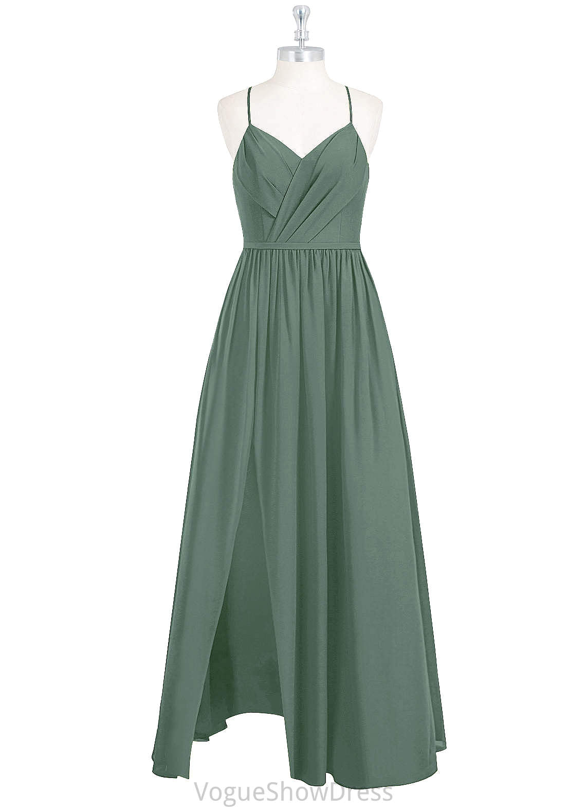 Yazmin Natural Waist Sleeveless A-Line/Princess Halter Floor Length Bridesmaid Dresses