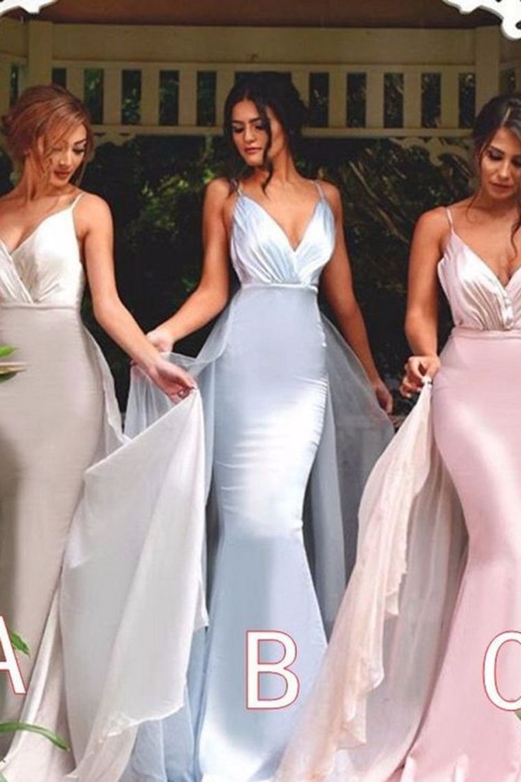 2024 Hot Selling Bridesmaid Dresses Mermaid Spaghetti Straps Satin