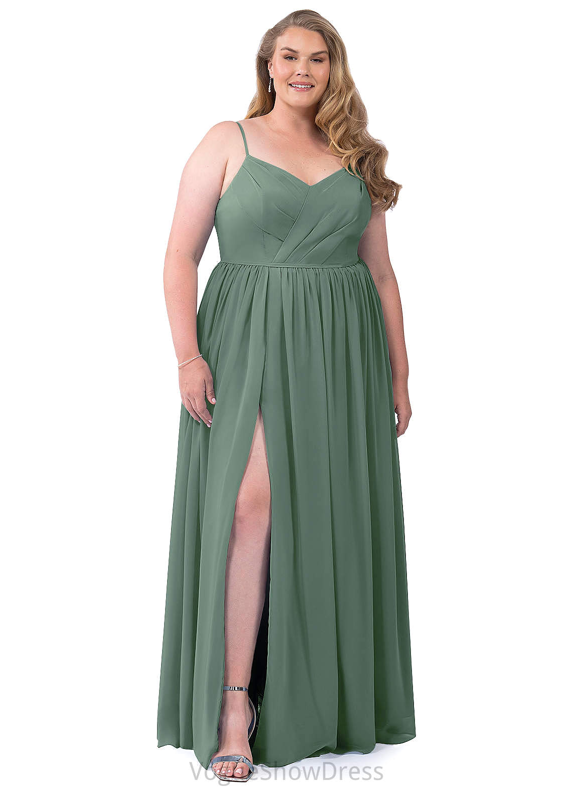 Kimberly Natural Waist Sleeveless Floor Length Spandex Trumpet/Mermaid Bridesmaid Dresses