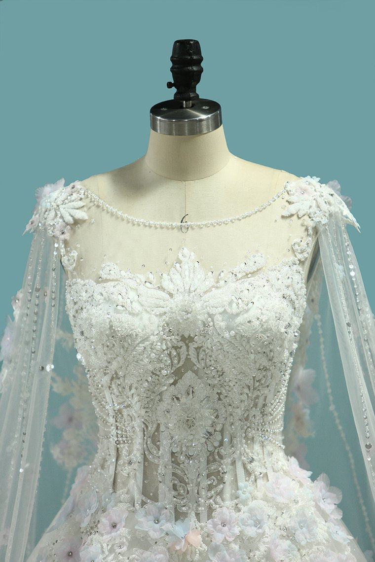 Hot Selling Wedding Dresses Lace Up With Appliques And Sequins And Bow Knot Off The Shoulder