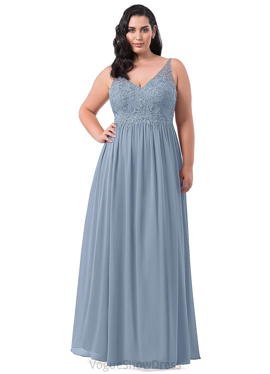 Zoey Spaghetti Staps A-Line/Princess Floor Length Sleeveless Natural Waist Bridesmaid Dresses