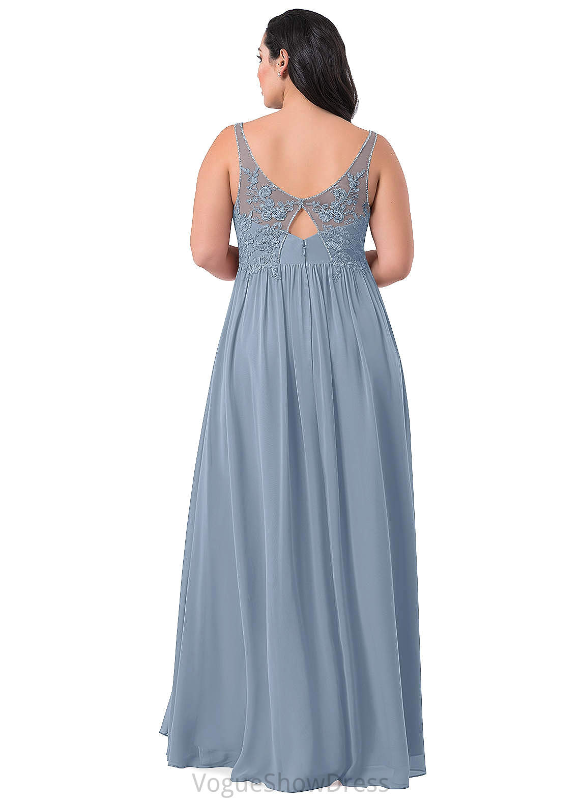 Zoey Spaghetti Staps A-Line/Princess Floor Length Sleeveless Natural Waist Bridesmaid Dresses