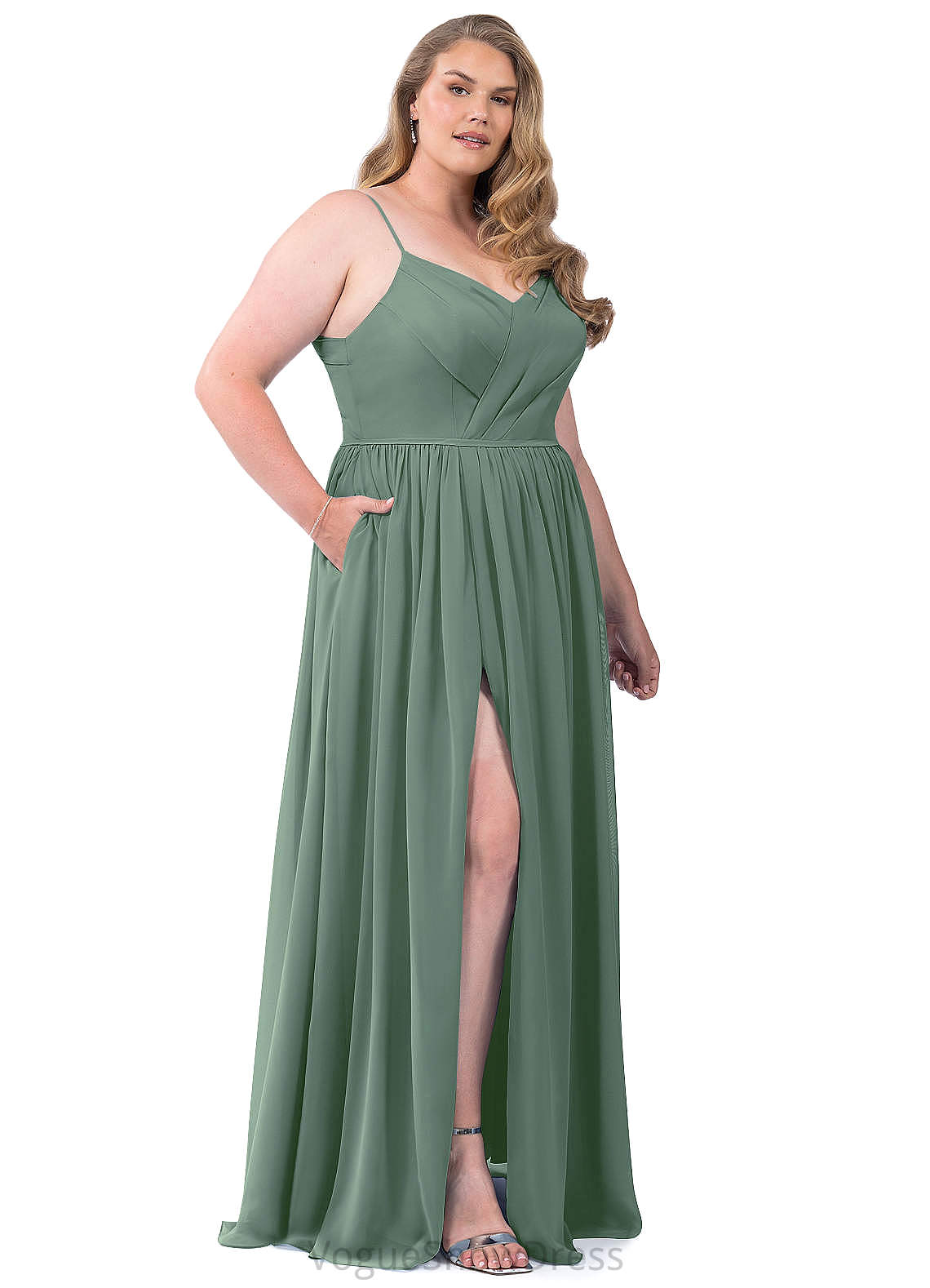 Kimberly Natural Waist Sleeveless Floor Length Spandex Trumpet/Mermaid Bridesmaid Dresses