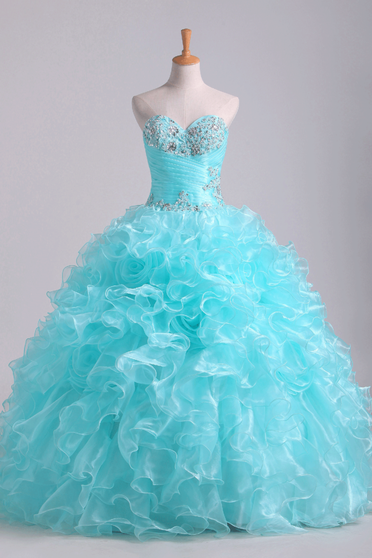 Quinceanera Dresses Fabulous Sweetheart Ruffled Bodice Floor Length