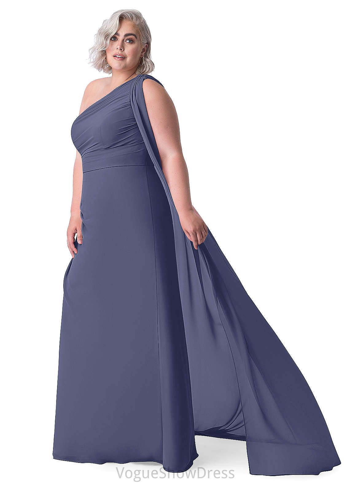 Shyanne V-Neck Trumpet/Mermaid Natural Waist Spandex Sleeveless Sweep-Brush Train Bridesmaid Dresses