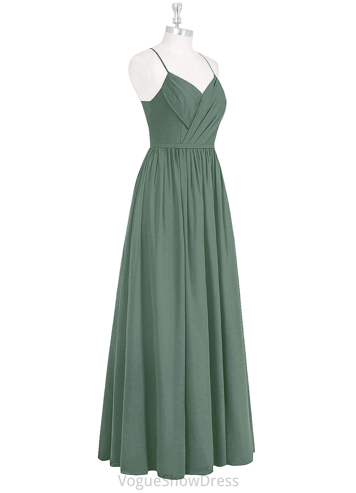 Yazmin Natural Waist Sleeveless A-Line/Princess Halter Floor Length Bridesmaid Dresses