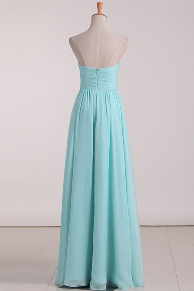 2024 A Line Sweetheart A Line Bridesmaid Dresses With Ruffles Chiffon