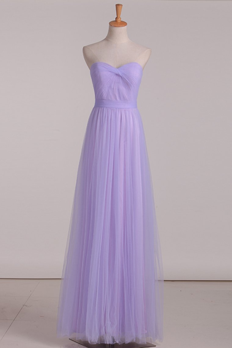 2024 Chiffon With Ruffles Bridesmaid Dresses Sweetheart Floor Length A Line