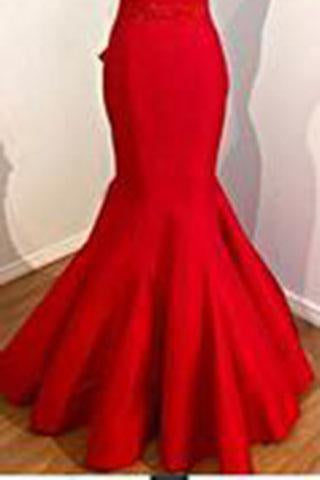 Mermaid Red Prom Dress Long Prom Dresses Charming Prom Dresses prom dresses