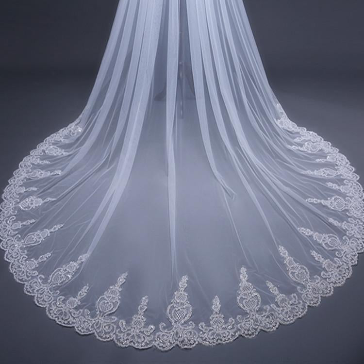 Cathedral Tulle Lace Ivory Wedding Veil Bridal Veil Wedding Veil