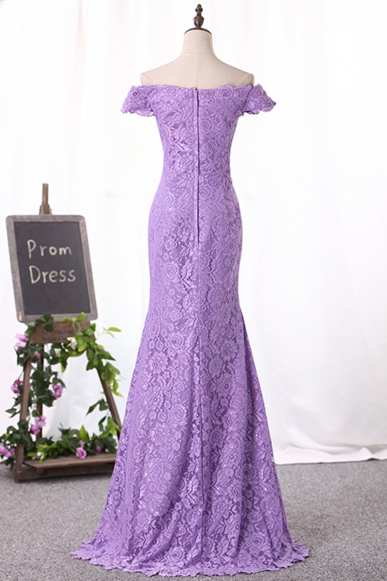 2024 New Arrival Mother Of The Bride Dresses Off The Shoulder Lace Floor Length