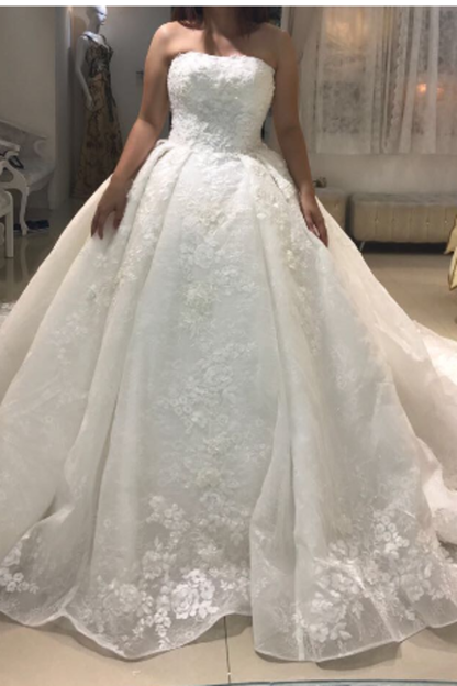 Strapless Ball Gown Ivory Glorious Wedding Dresses New Arrival