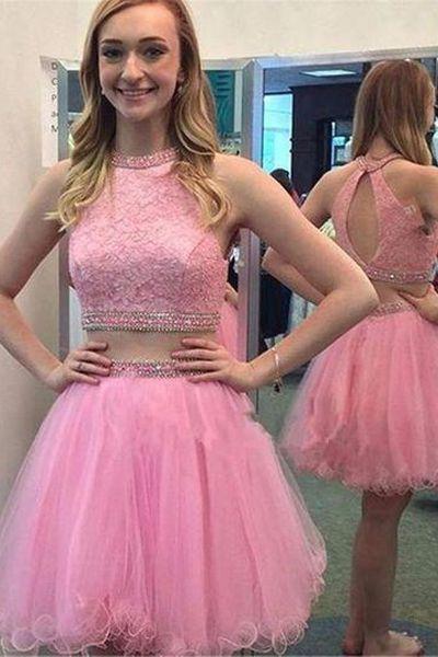 Homecoming Dresses Lia Two Piece Lace homecoming dresses CD10734