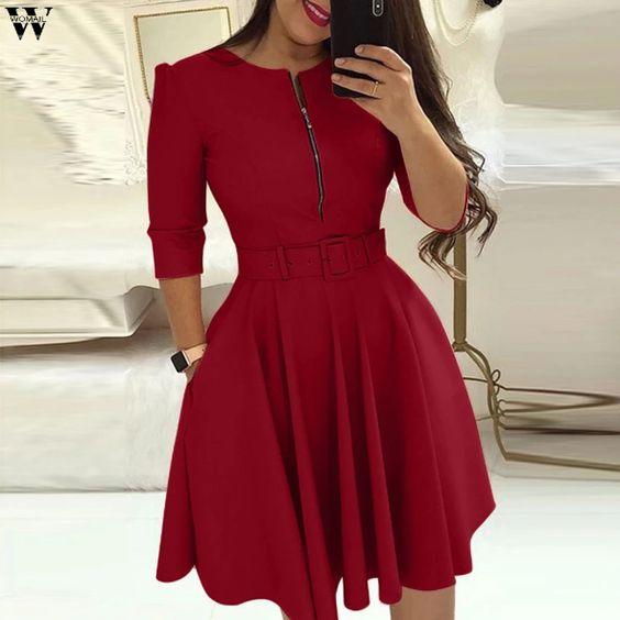 Chic A line Jade Long Sleeve Dress with Homecoming Dresses Belt CD16168