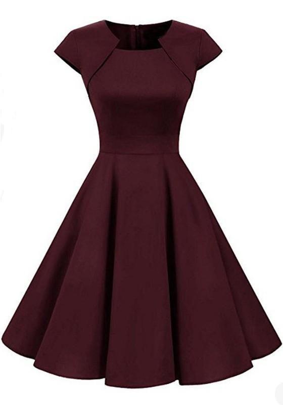 Homecoming Dresses A-line Irregular Draped Leticia Round Neck Long Sleeve Midi Dress CD17499