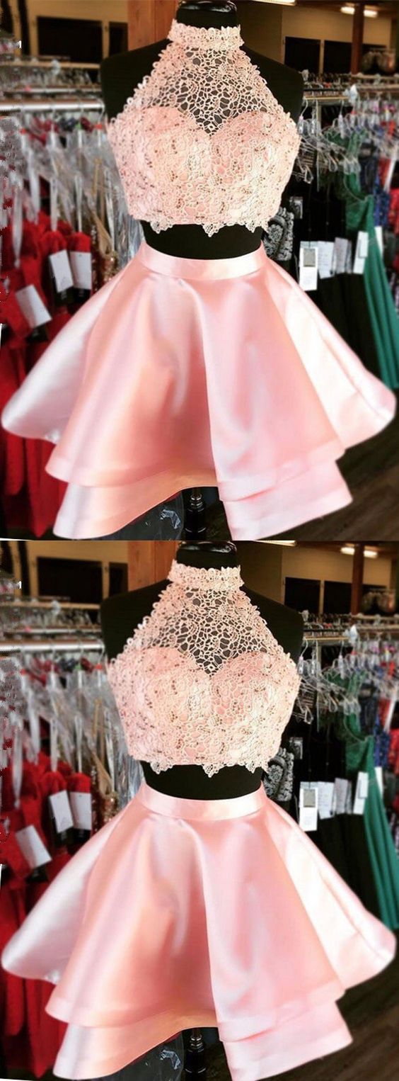 Two piece homecoming Homecoming Dresses dresses, 2 piece homecoming dresses, pink homecoming Leia dresses CD2207