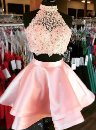 Two piece homecoming Homecoming Dresses dresses, 2 piece homecoming dresses, pink homecoming Leia dresses CD2207