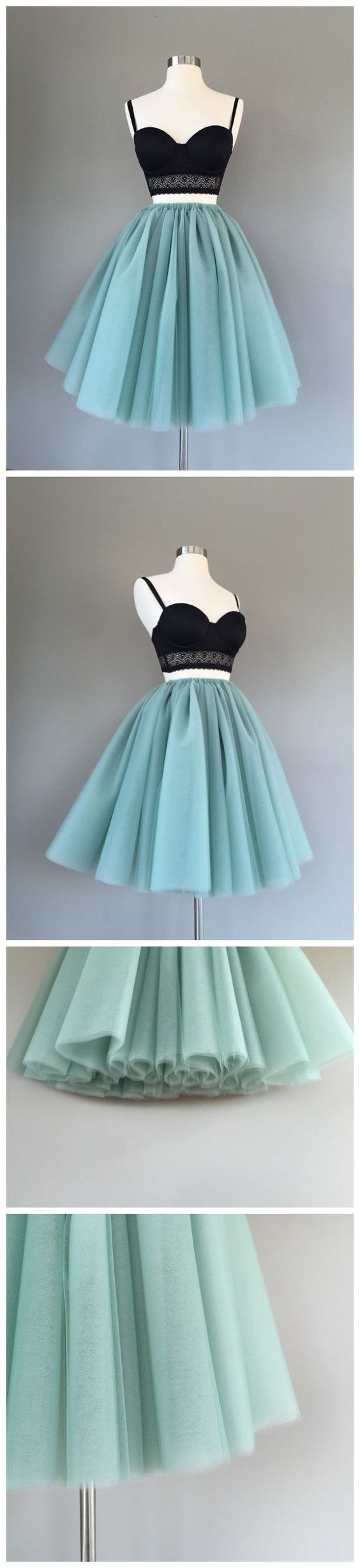 Two Pieces A-line Spaghetti Straps Short Alyvia homecoming Homecoming Dresses dress CD3402