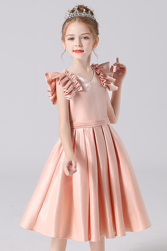 A Line Cute Sleeveless Princess Knee Length Flower Girl Dresses