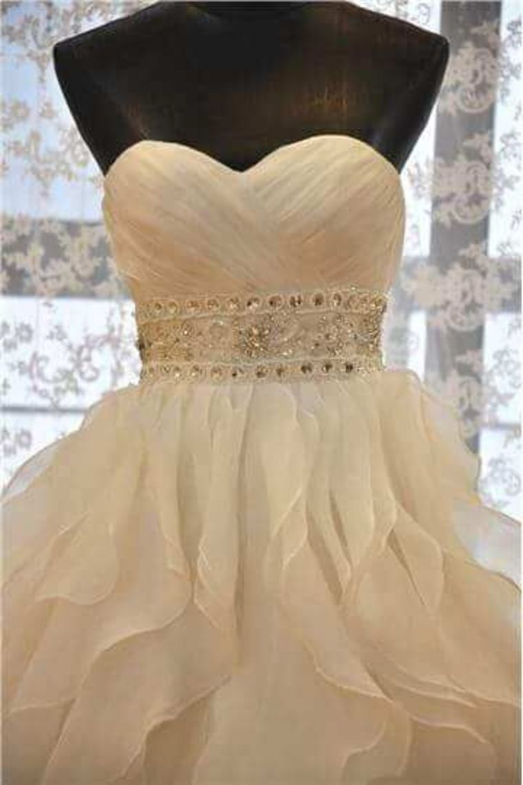 2024 Sweetheart Wedding Dress A Line Organza With Beads And Ruffles Chapel Train