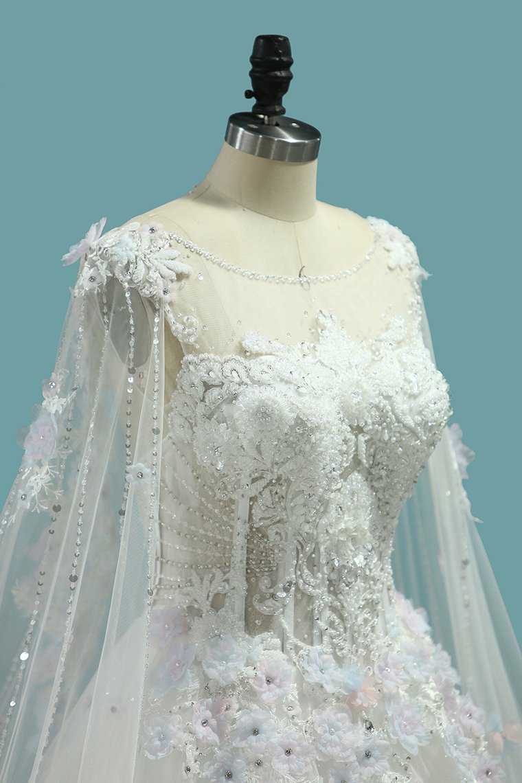 Hot Selling Wedding Dresses Lace Up With Appliques And Sequins And Bow Knot Off The Shoulder