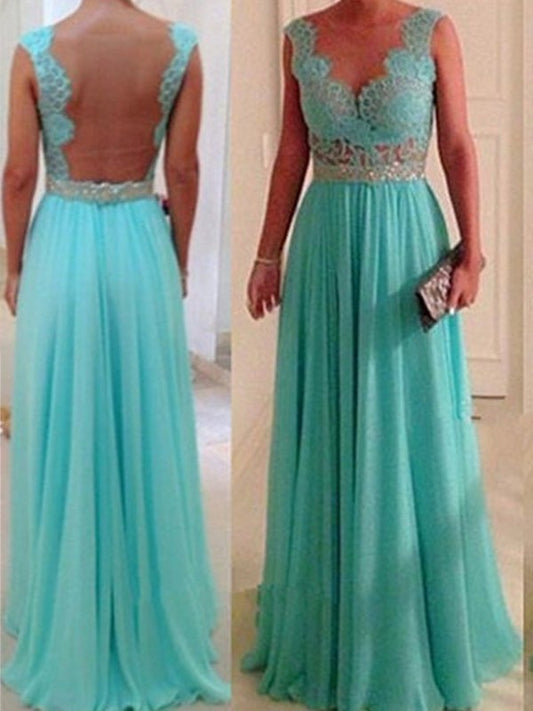 A-Line/Princess Floor-Length Sleeveless Beading Sweetheart Chiffon Bridesmaid Dresses