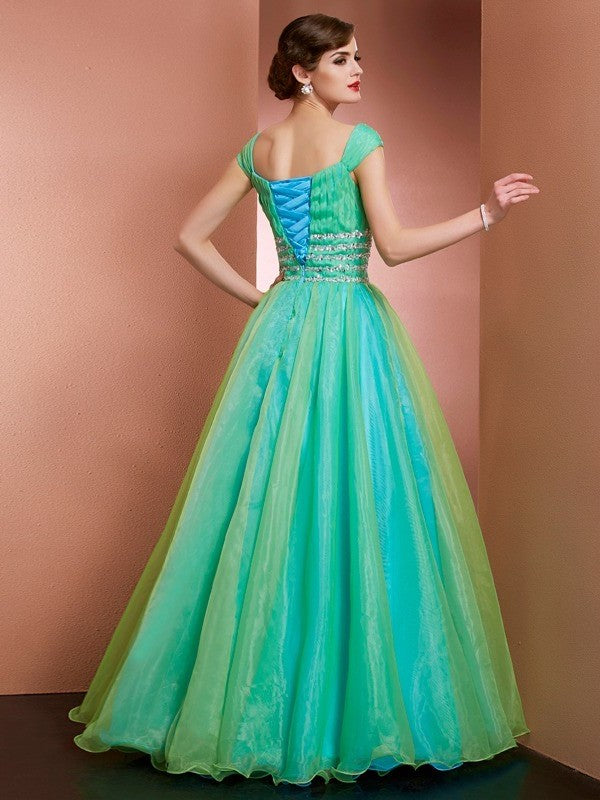 Long Gown Shoulder the Ball Beading Sleeveless Off Satin Quinceanera Dresses